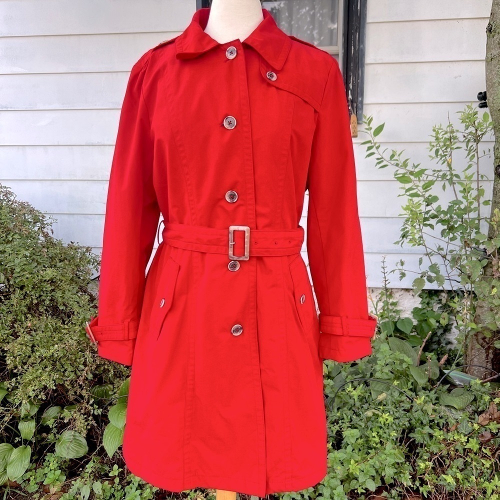 Pendleton Ladies' Trench Coat Large RED Waterproof And Breathable (S) - Picture 2 of 14